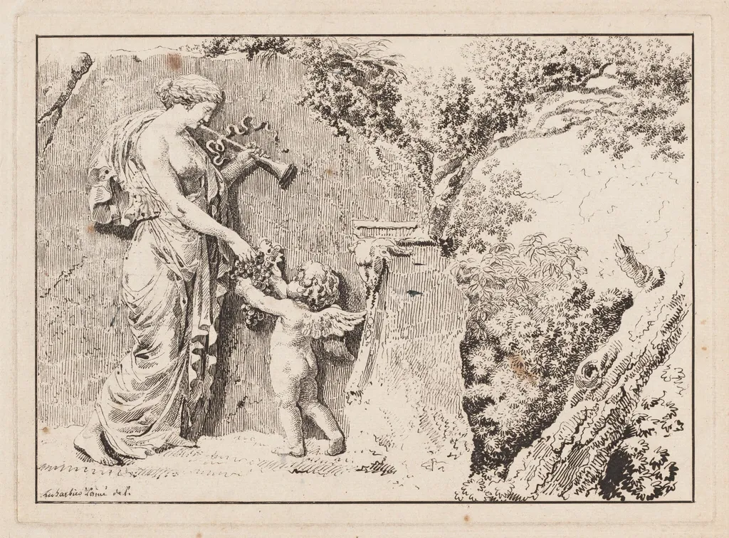 Composition with Figural Relief, by Jean-Jacques-François Le Barbier I, ink, 1782