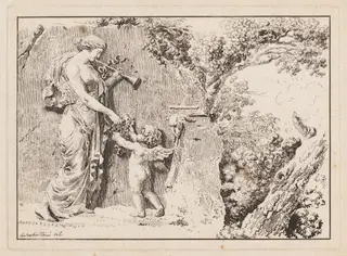 Composition with Figural Relief, by Jean-Jacques-François Le Barbier I, ink, 1782