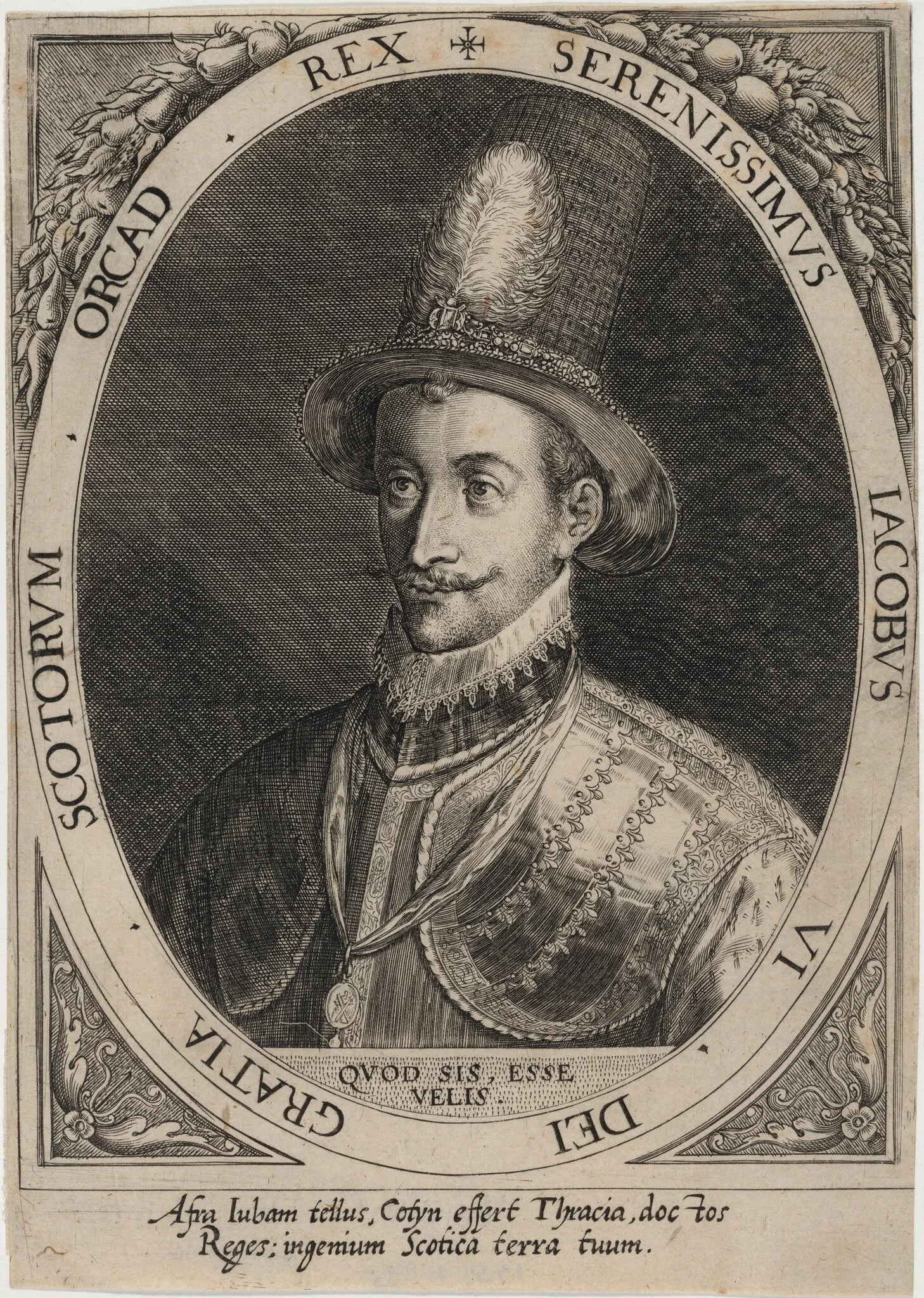 James I, as James VI of Scotland, detail