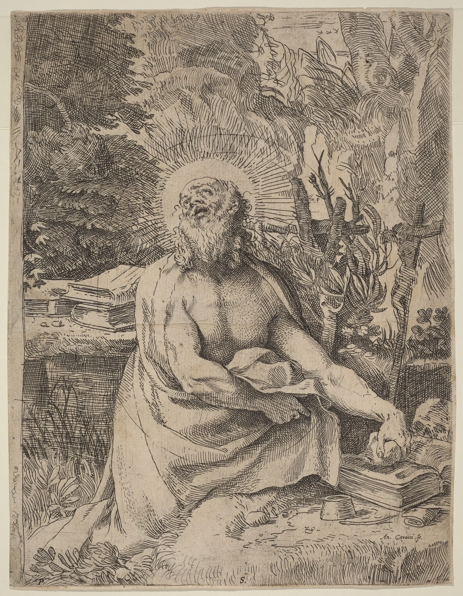 Saint Jerome in the Wilderness, detail