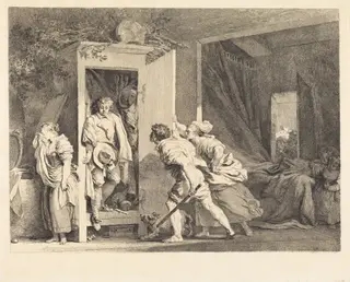 The Armoire, by Jean Honoré Fragonard, ink, 1778