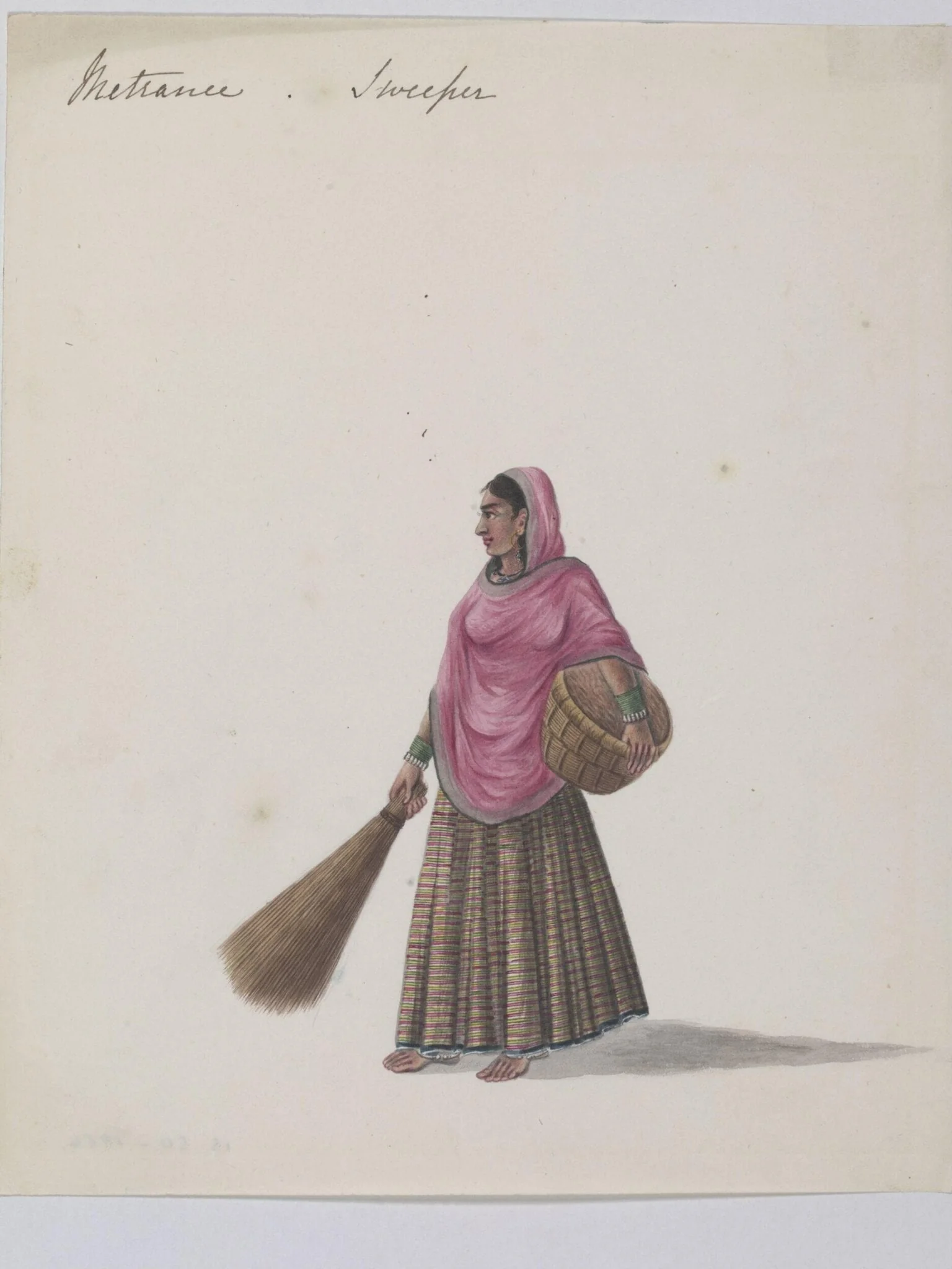 A Woman sweeper, detail