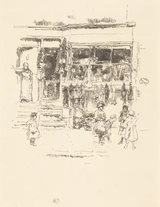 Chelsea Rags, by James McNeill Whistler, ink, 1888