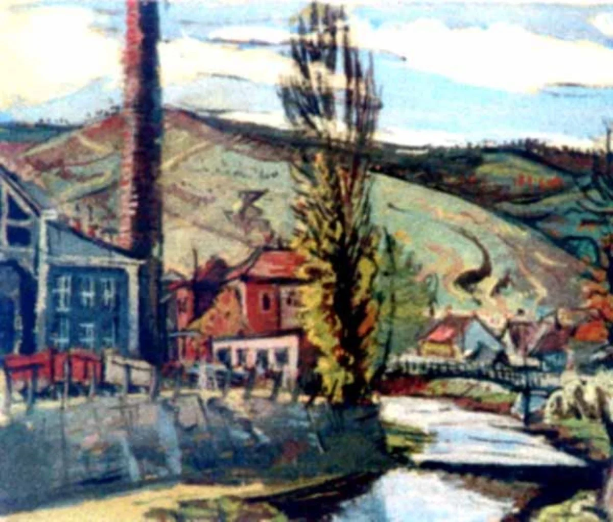 Peisaj din Reșița, detail