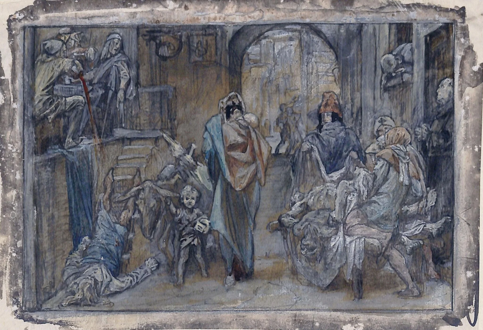 The Plague in Florence, detail