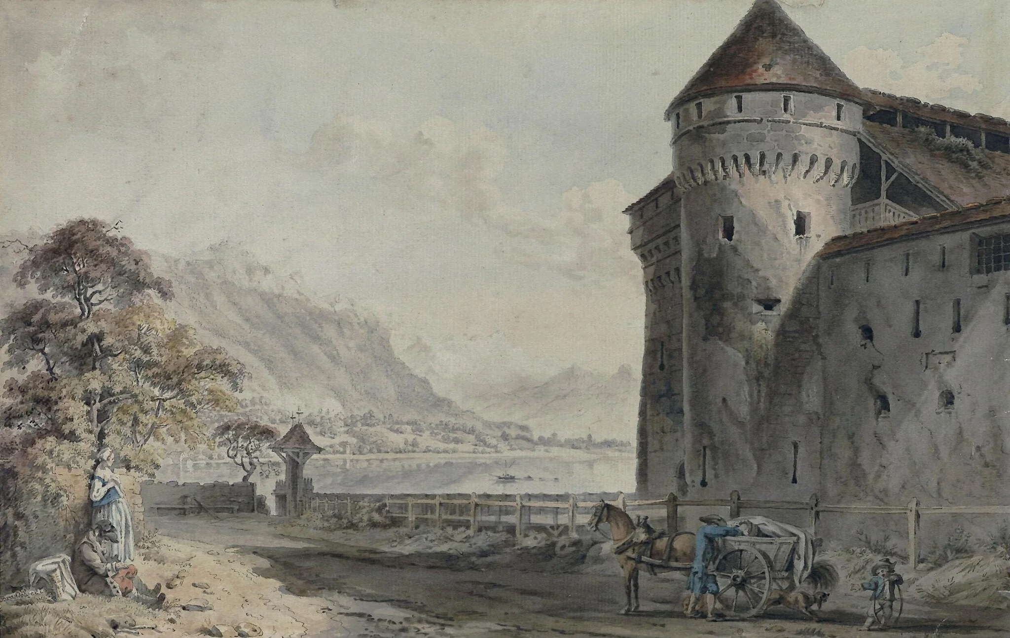 The Castle of Chillon, detail