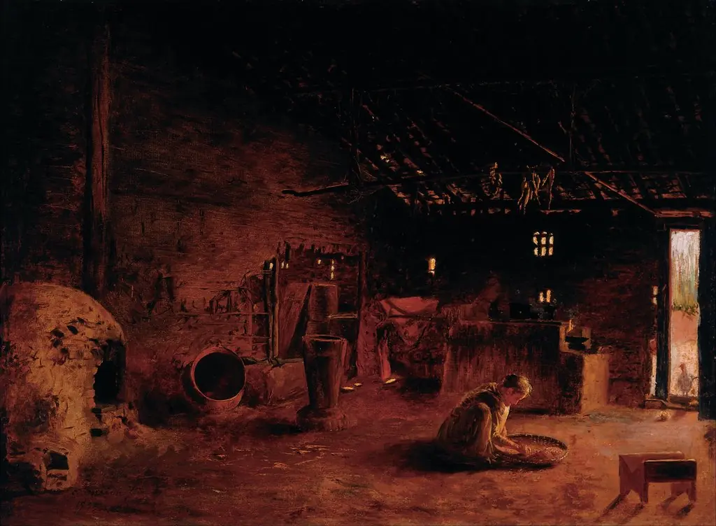 Country Kitchen, by José Ferraz de Almeida Júnior, oil, 1898