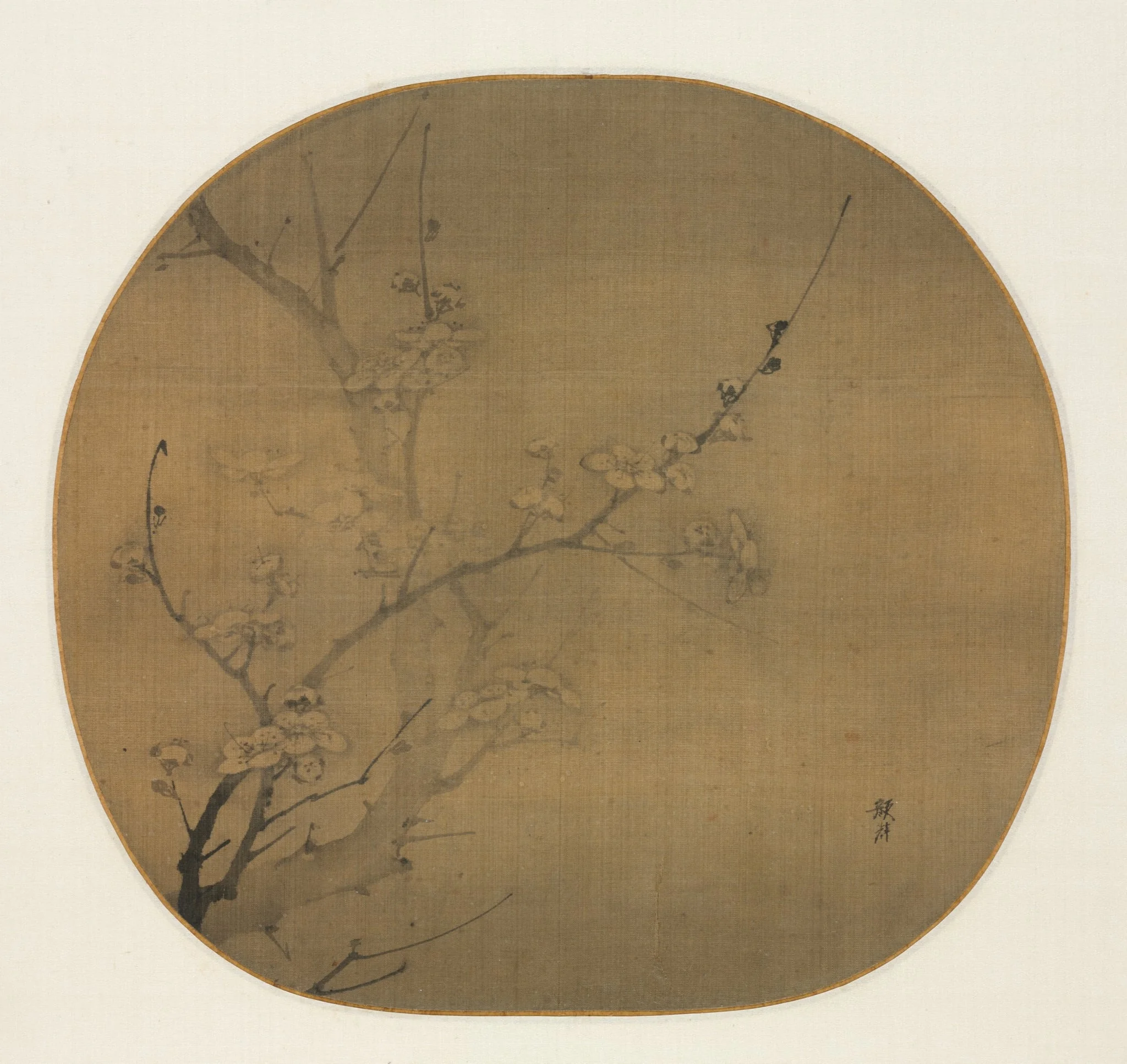 Plum Blossoms in Moonlight, detail