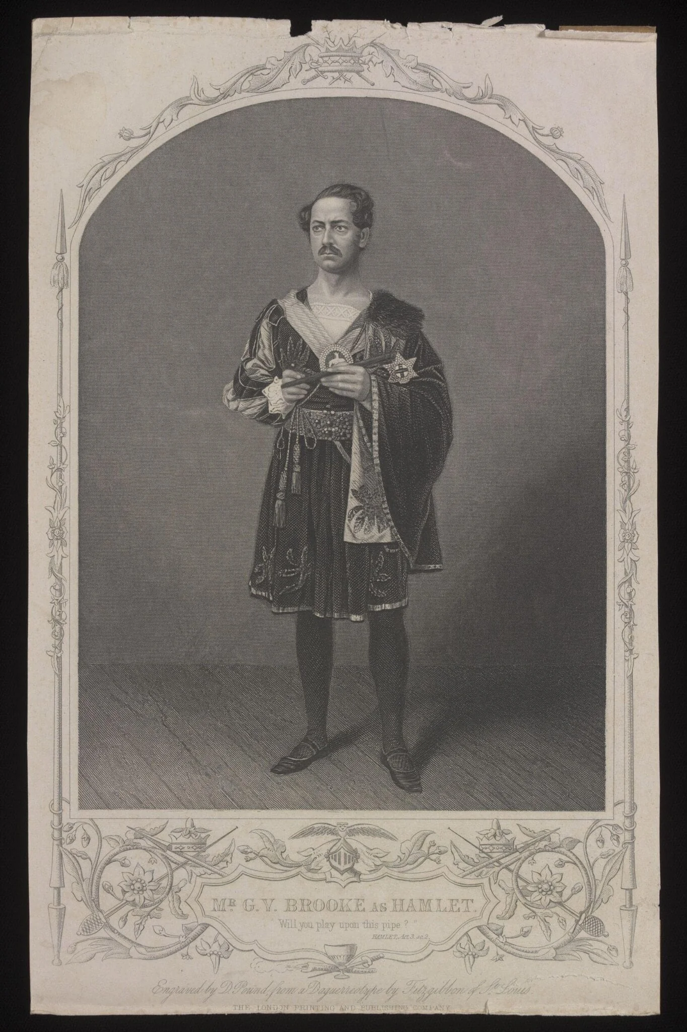 Mr G.V. Brooke as Hamlet, detail