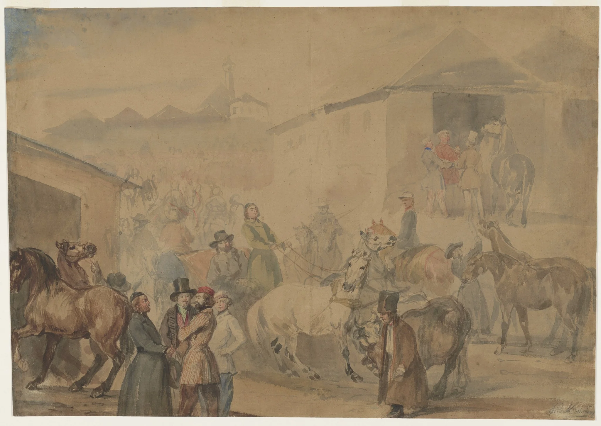 Fair in Mościska, detail