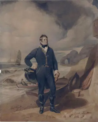 Portrait of a Naval Officer, by Thomas Heaphy, watercolor, 1813