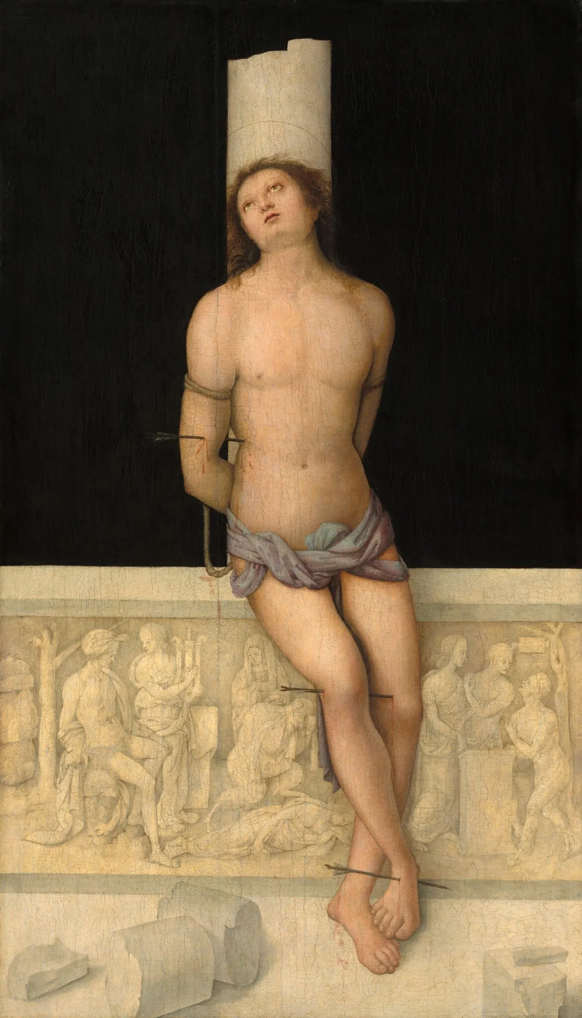 Saint Sebastian, detail