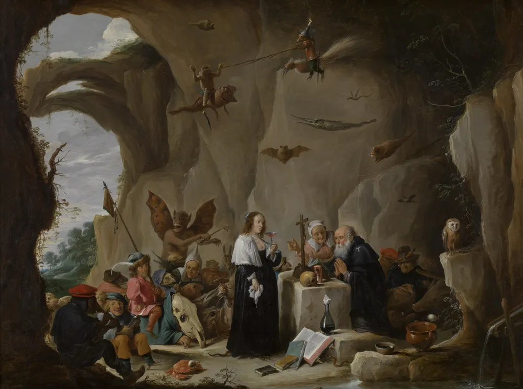 The Temptation of Antony Abbot of Egypt, by David Teniers the Younger, oil, 1660