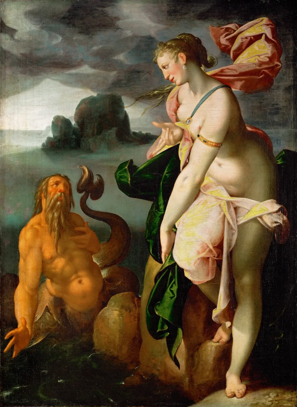 Glaucus   and  Scylla, by Bartholomeus Spranger, oil, 1590