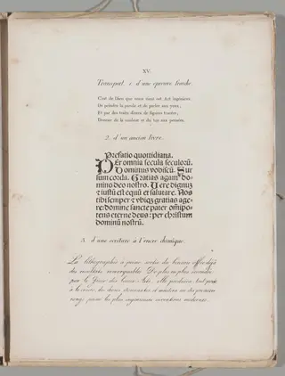 Art of the Lithograph: Printing Letters, Plate XV, by Alois Senefelder, 1819
