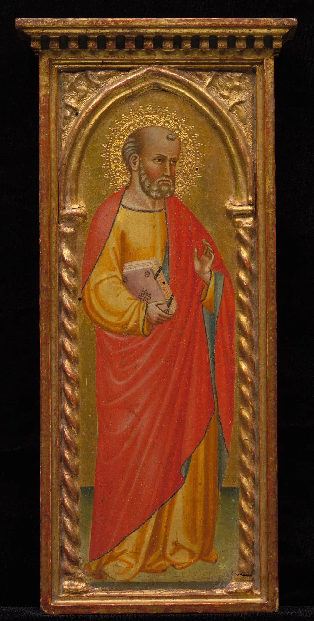 Saint in Red Cloak, detail