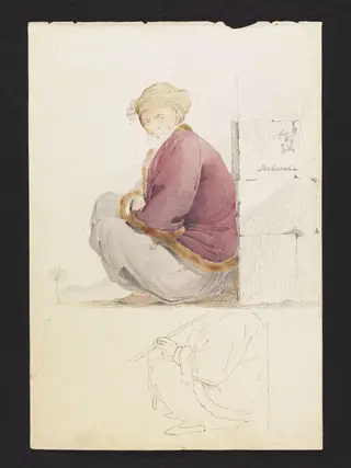 Mahmoud, by Charles Lock Eastlake, watercolor, 1818