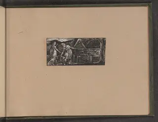 Thenot and Colinet Lead their Flocks Together, by William Blake, ink, 1821