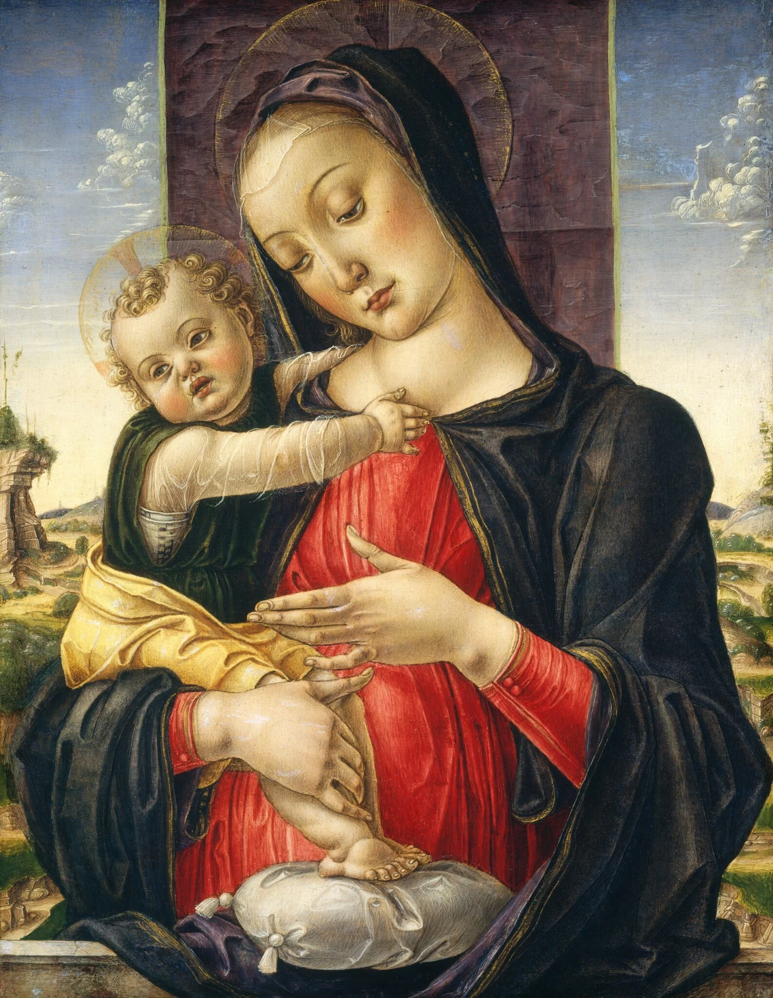 Madonna and Child, detail