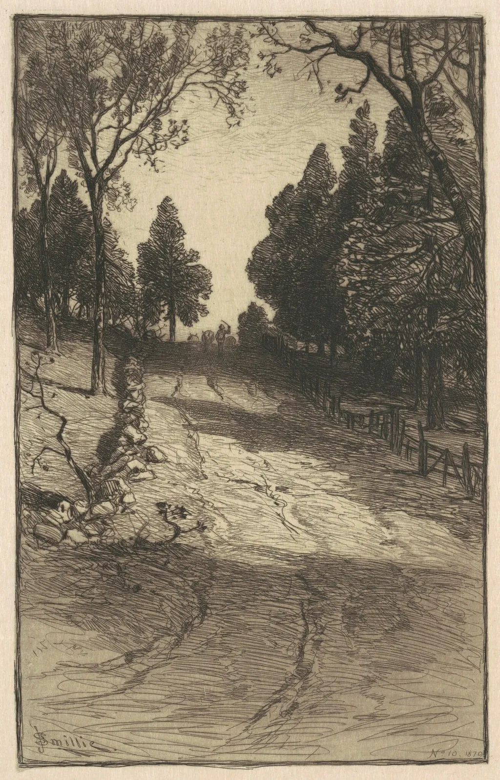 Up the Hill, by James David Smillie, ink, 1879