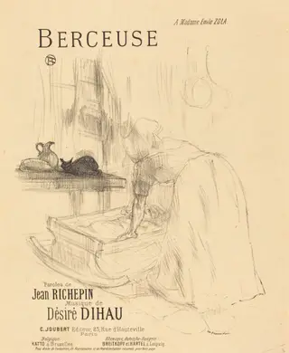 La Berceuse, by Henri de Toulouse-Lautrec, ink, 1896
