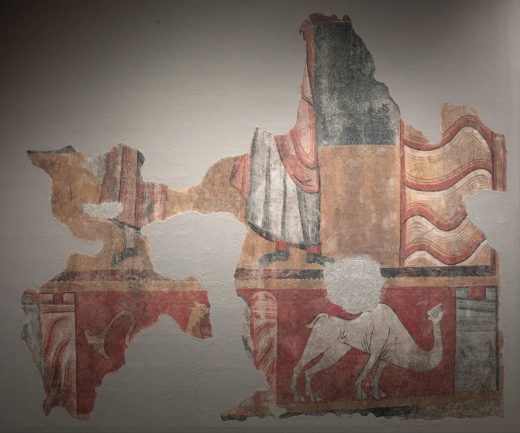 Figures, buildings and bestiary from Boí, by Master of Boí, unspecified, 1100