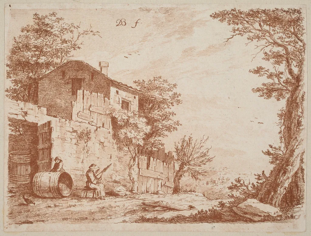 The Spinner, by Jean-Jacques de Boissieu, ink, 1759