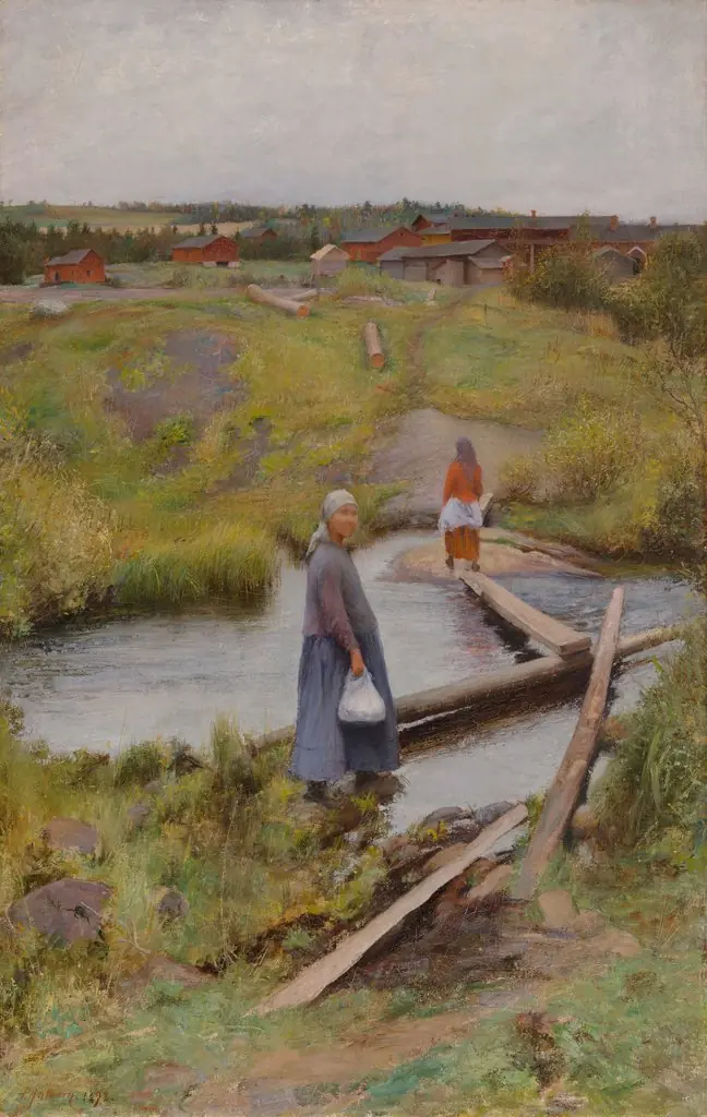 The Short-Cut, by Pekka Halonen, oil, 1896