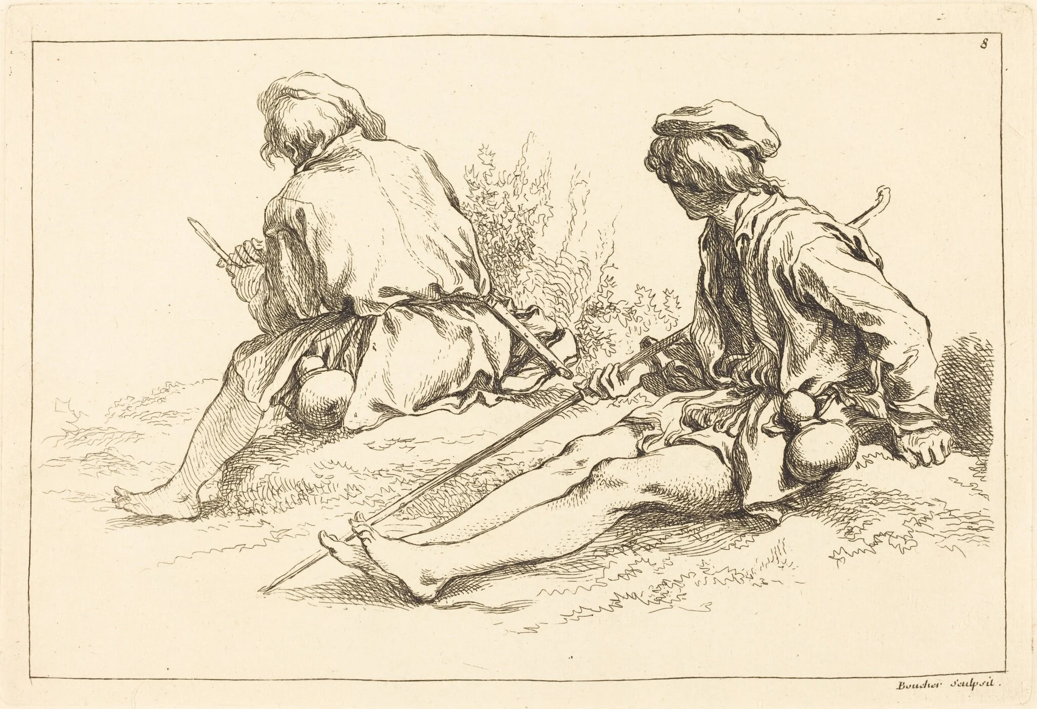 Seated Shepherd Boys, detail