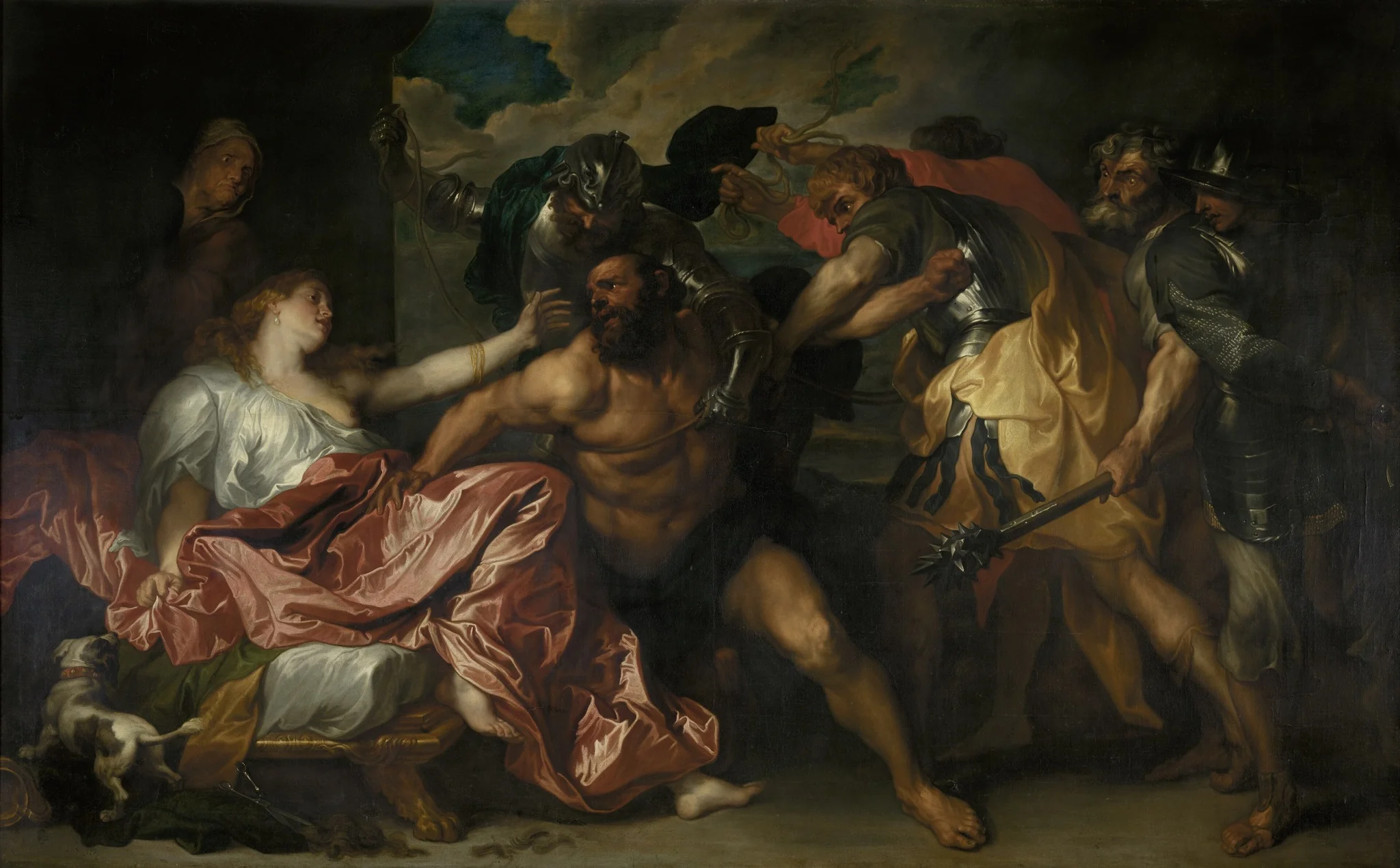 Samson and Delilah, detail