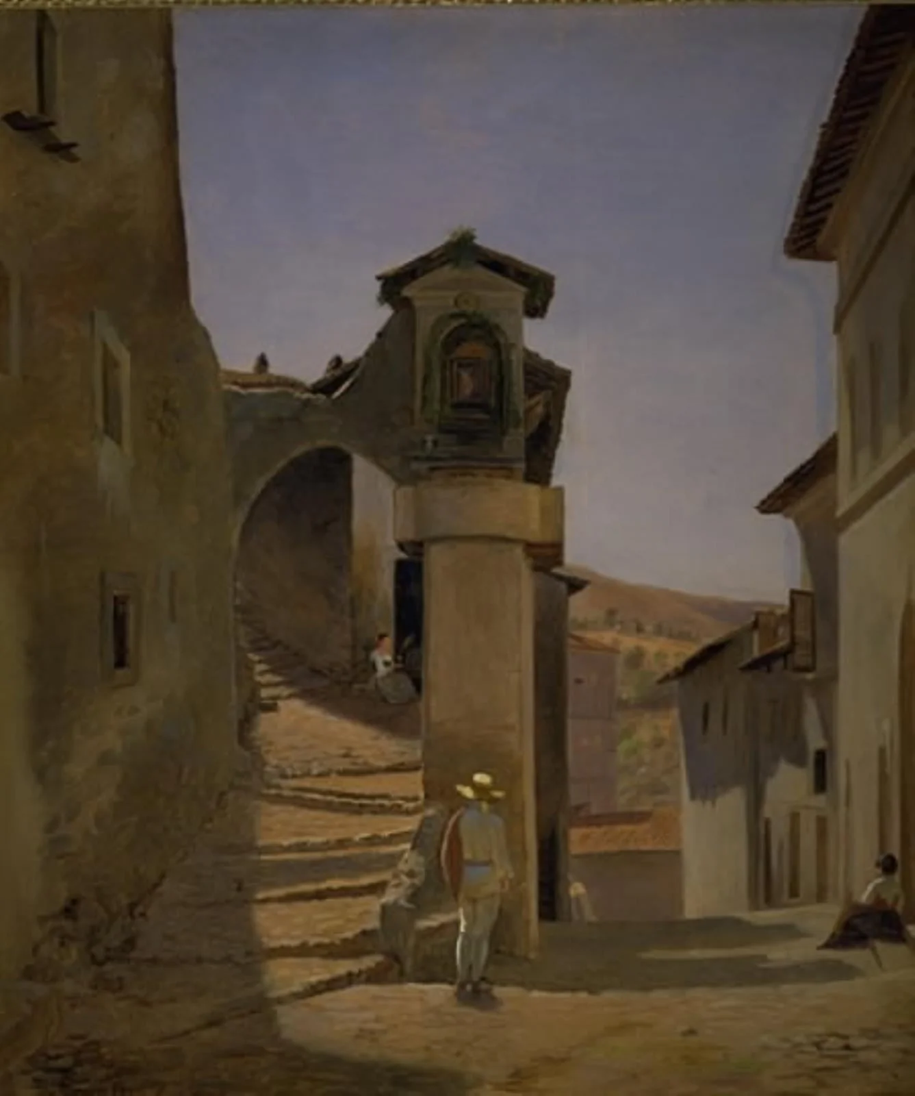 Street Scene in Subiaco, Italy, detail