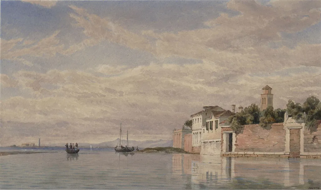 San Biagio, Venice, by Frederick C. Nightingale, watercolor, 1868