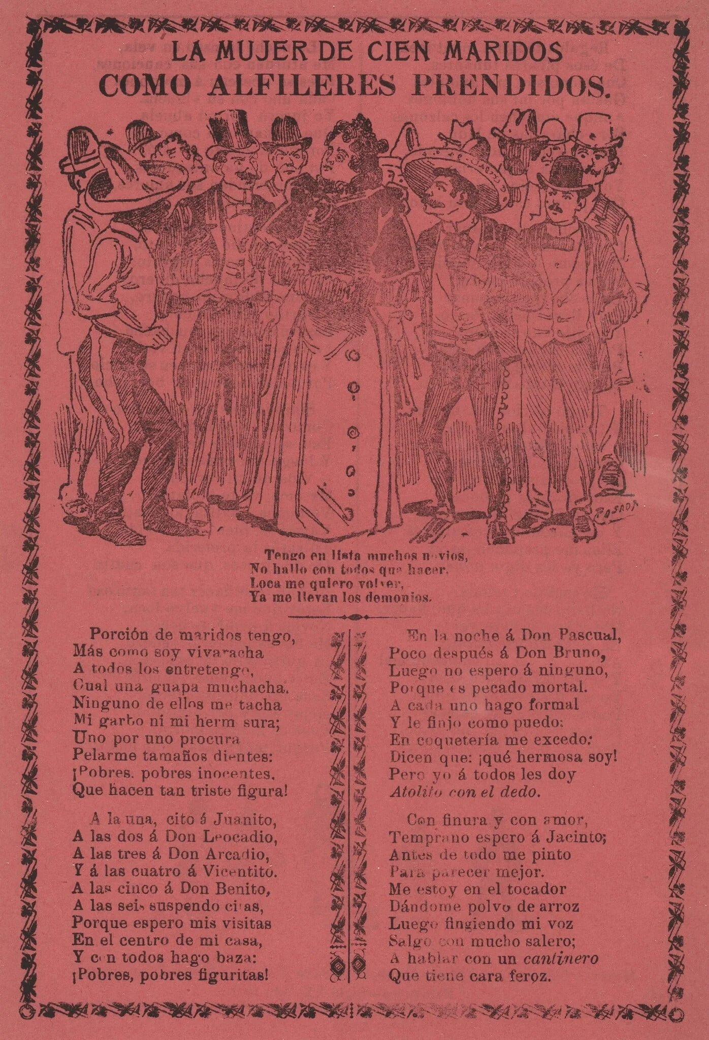 La Mujer de Cien Maridos - Como Alfileres Prendidos, detail