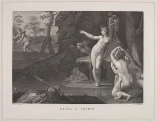 Diana and Actæon, by Pietro Fontana, 1850