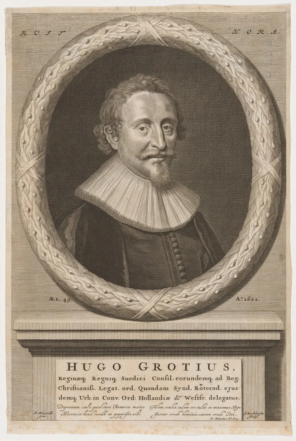 Hugo Grotius, by Johannes van Munnickhuysen, ink, 1632