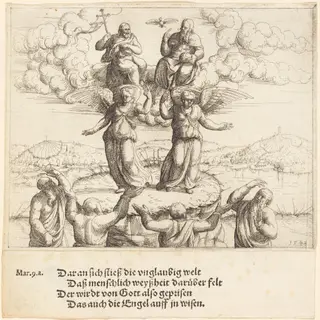 The Transfiguration, by Augustin Hirschvogel, ink, 1548