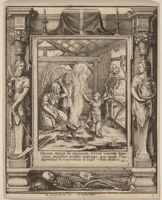 Child, by Wenceslaus Hollar, ink, 1651