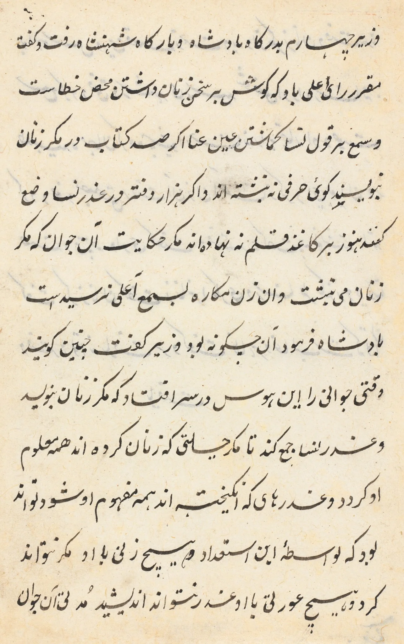 Page from Tales of a Parrot (Tuti-nama): text page, detail