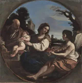 Rest on the Flight into Egypt, by Guercino, oil, 1624