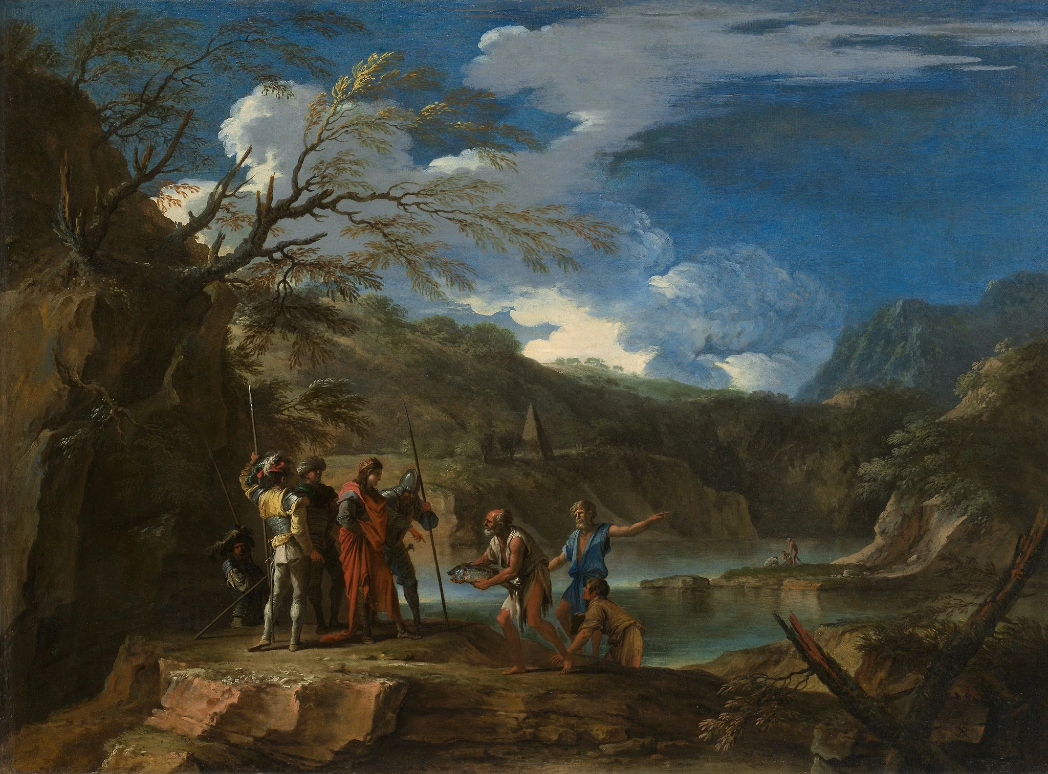 Polycrates and the Fisherman, detail