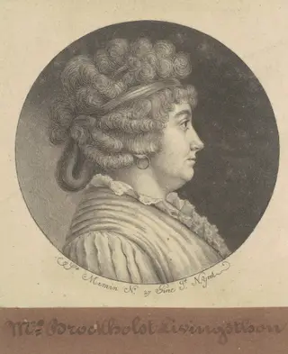 Catherine Keteltas Livingston, by Charles B. J. Févret de Saint-Mémin, ink, 1798