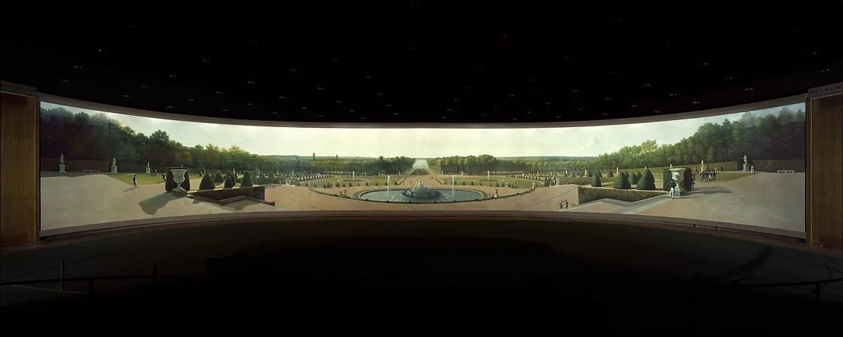 Panoramic View of the Palace and Gardens of Versailles, detail