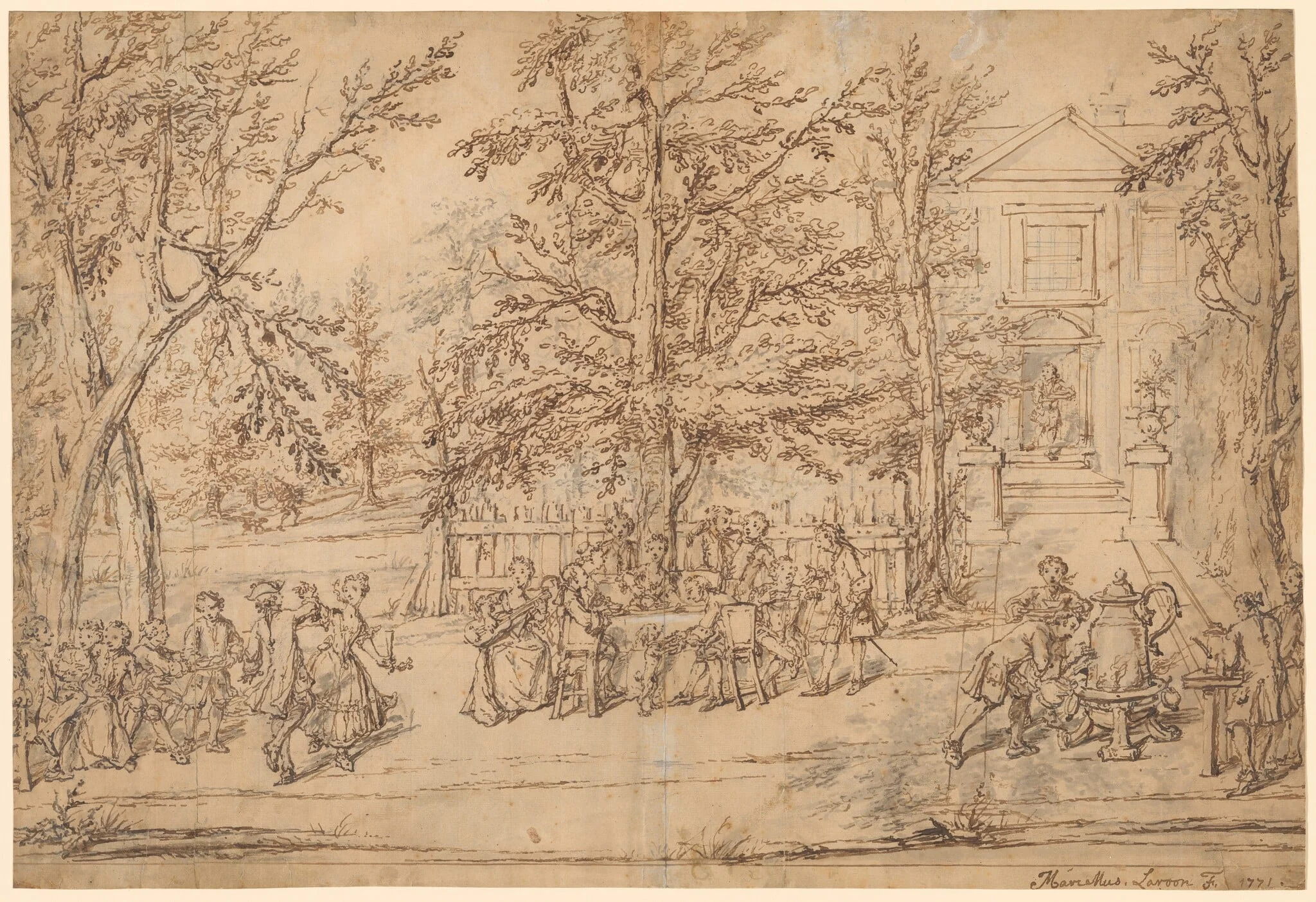 Garden Party at a Country House, detail