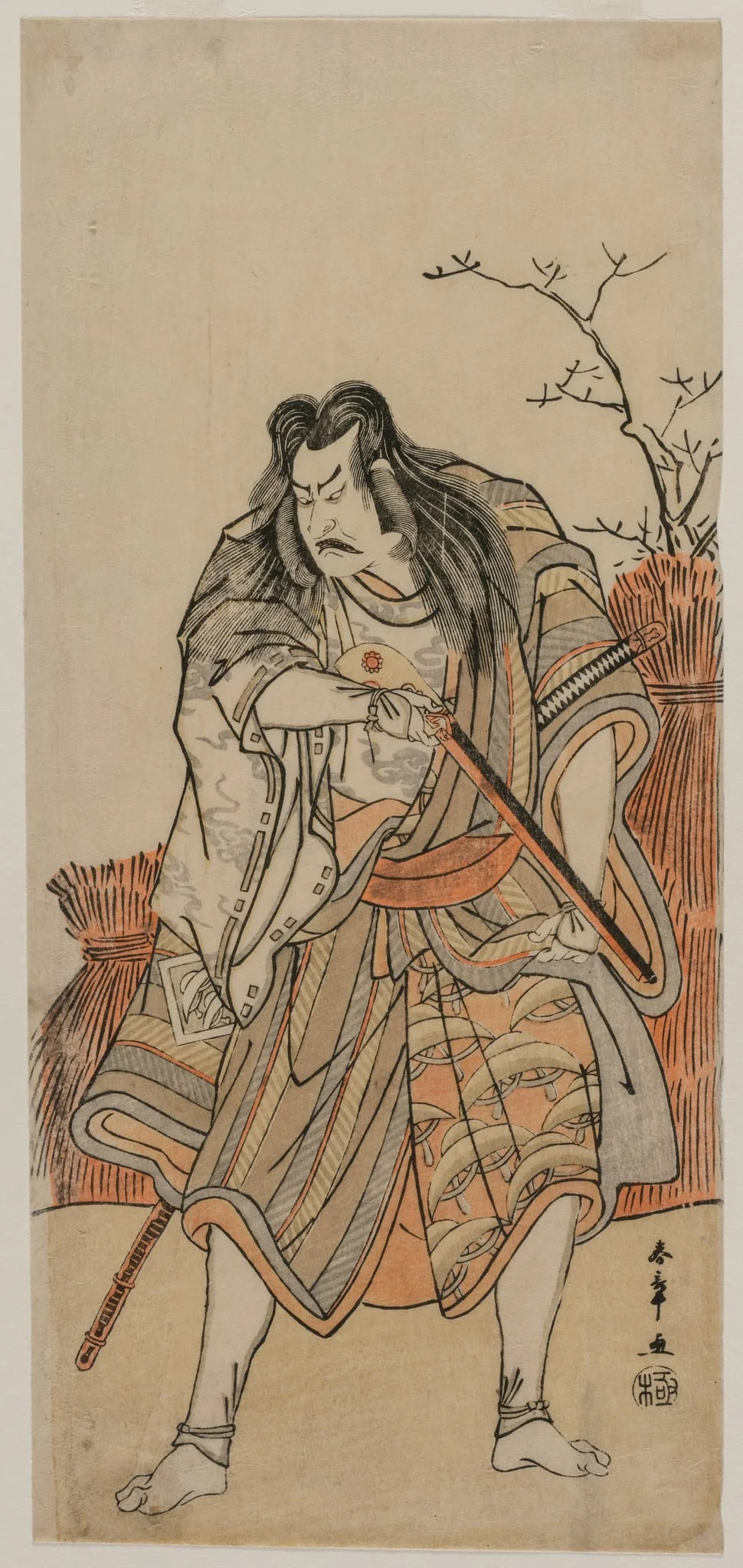 Nakajima Kanzaemon as a Lord Disguised as a Hunter with a Rifle, detail