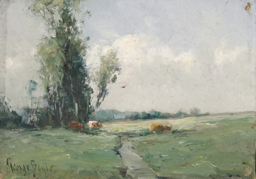 Landscape with a Stream, by George A. Boyle, oil, 1894
