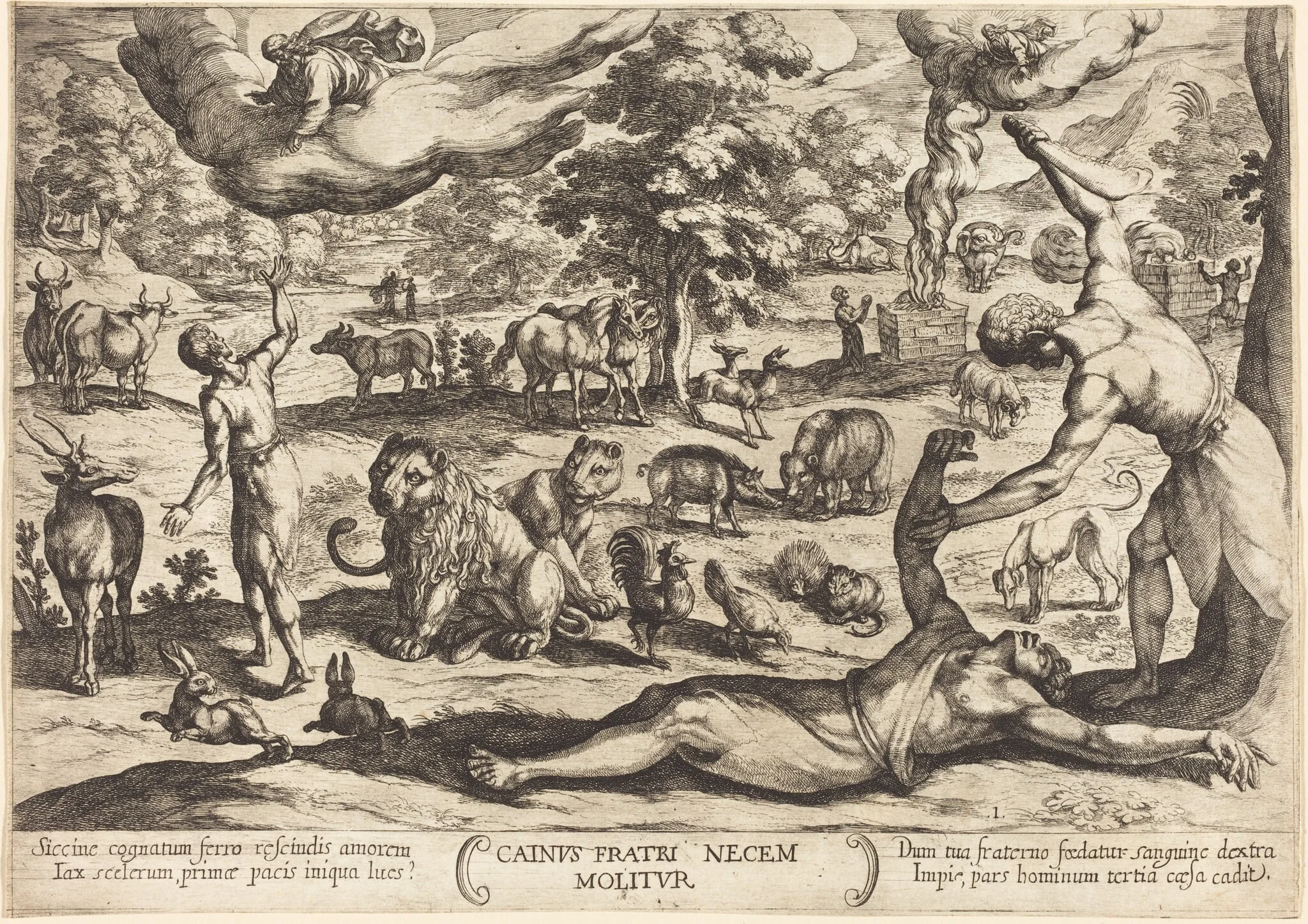 Cain Kills His Brother Abel, detail
