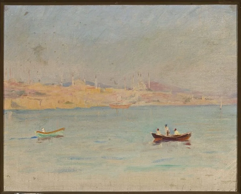 Marine landscape. From the journey to Constantinople, detail