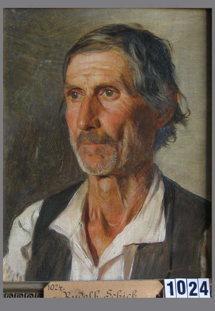 Bătrân din Ciociara (în registrul inventar: Un bătrân). Pandant: Țăran din Carrara, detail