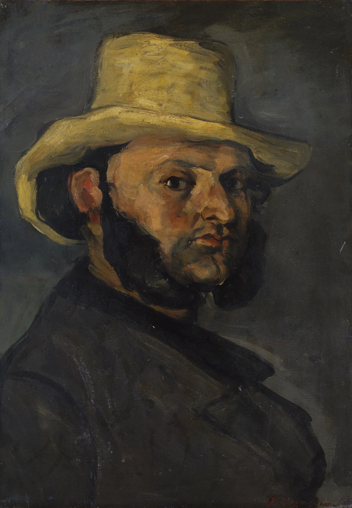 L'Homme au chapeau de paille (Gustave Boyer in a Straw Hat), detail