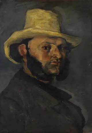 L'Homme au chapeau de paille (Gustave Boyer in a Straw Hat), by Paul Cézanne, oil, 1870